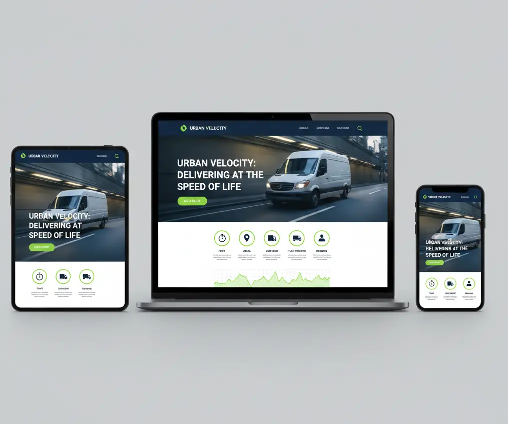 Cargo van delivery company website design