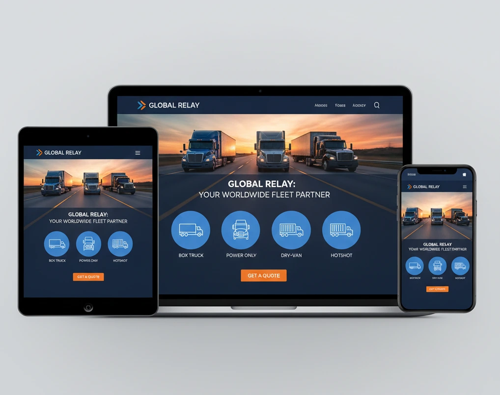 Transportation fleet management website for logistics business
