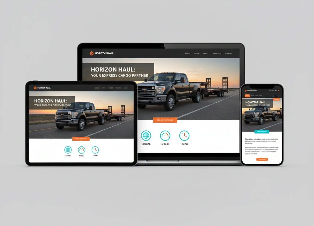 Hotshot trucking website design for independent owner operator