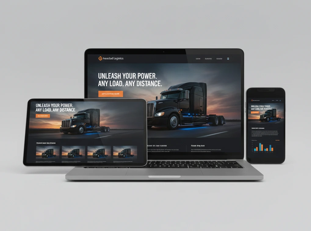 Power only trucking company website design for freight carriers