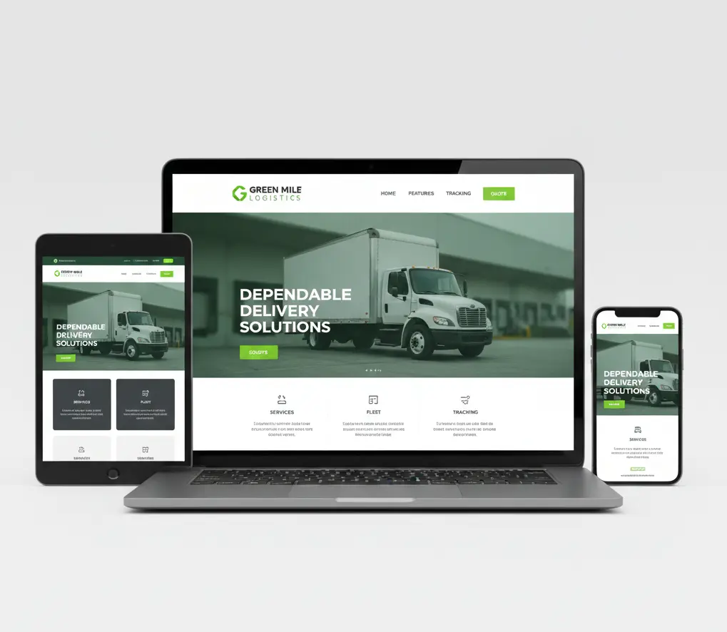 Box truck company website design